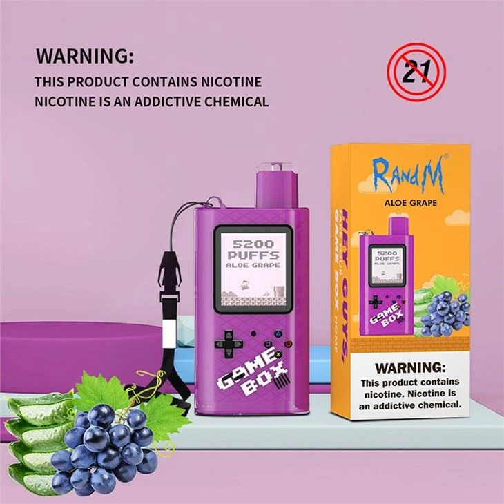 Randm 게임 박스 5200 퍼프 일회용 Vape