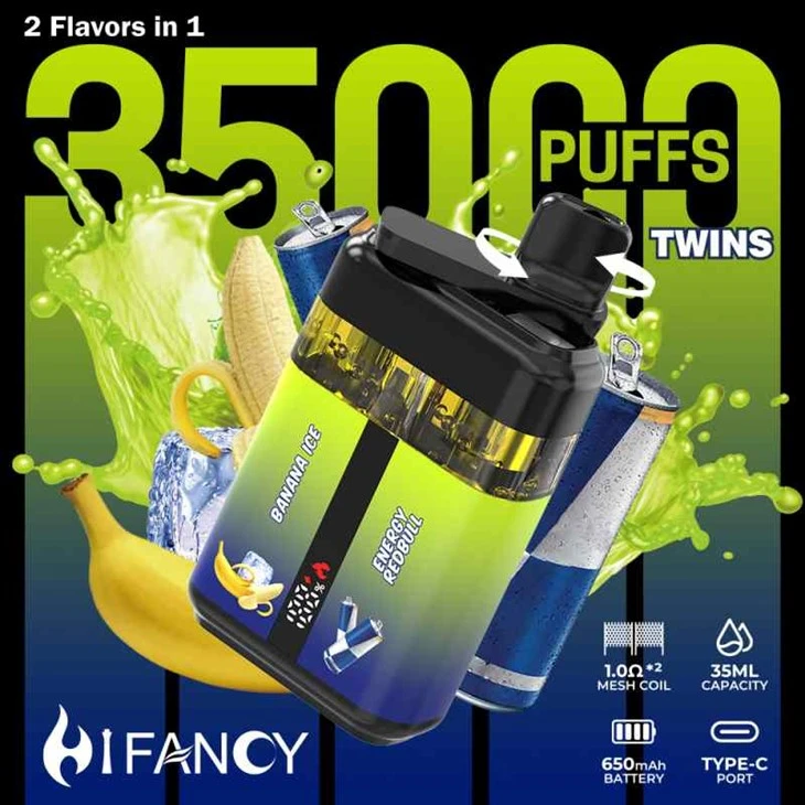 Hifancy Twins 35000 퍼프 vape 듀얼 맛